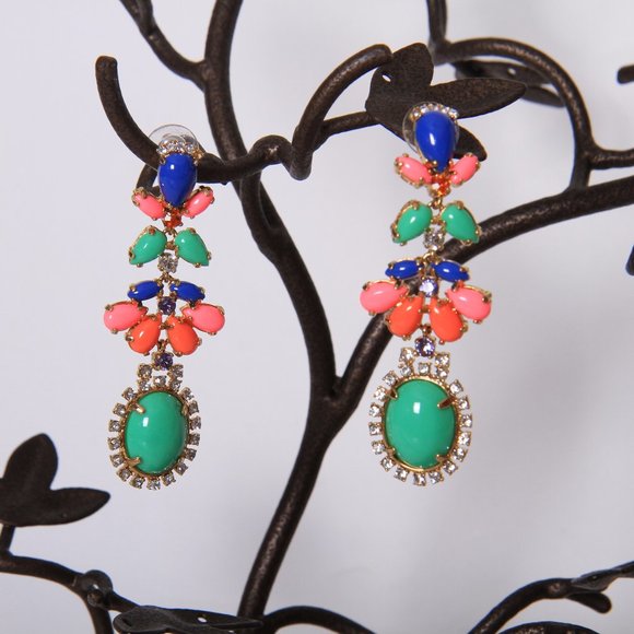 J. Crew Jewelry - J. Crew Bright Colorful Drop Earrings